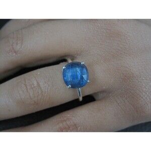 Sterling Silver Kyanite Solitaire Ring Size 6
